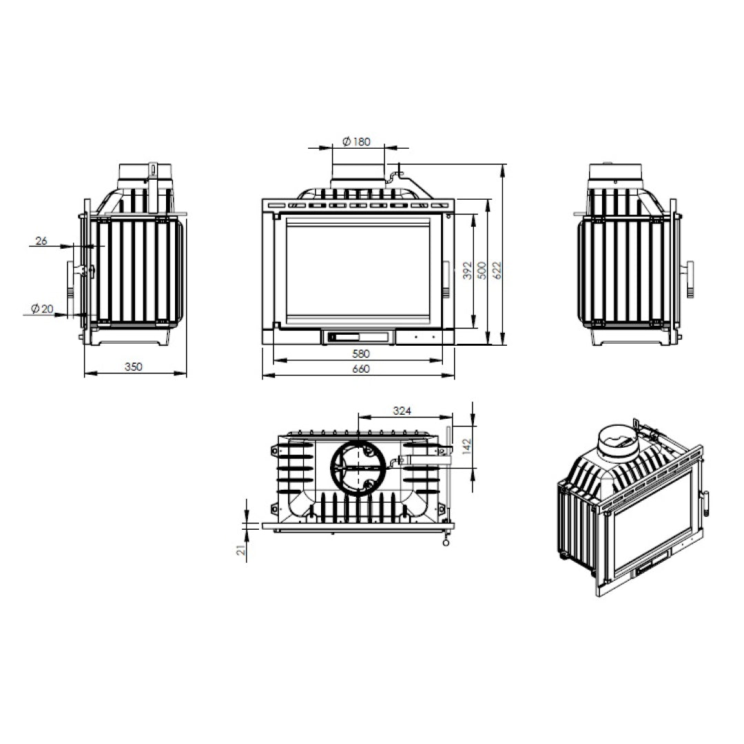 Etna spisinsats standard