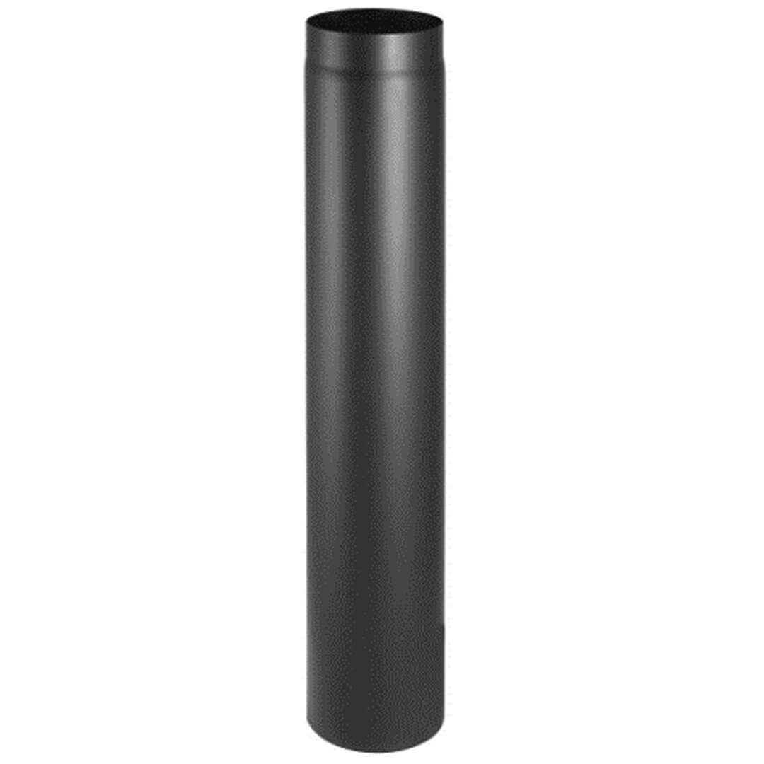 Rökrör rakt Ø150 mm x 1000 mm, svart stål