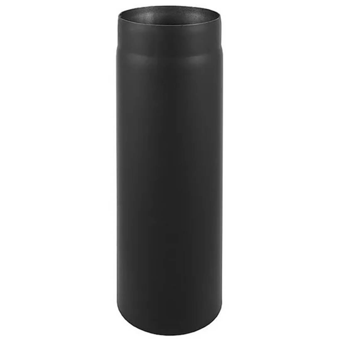 Rökrör rakt Ø130 mm × 500 mm, svart stål